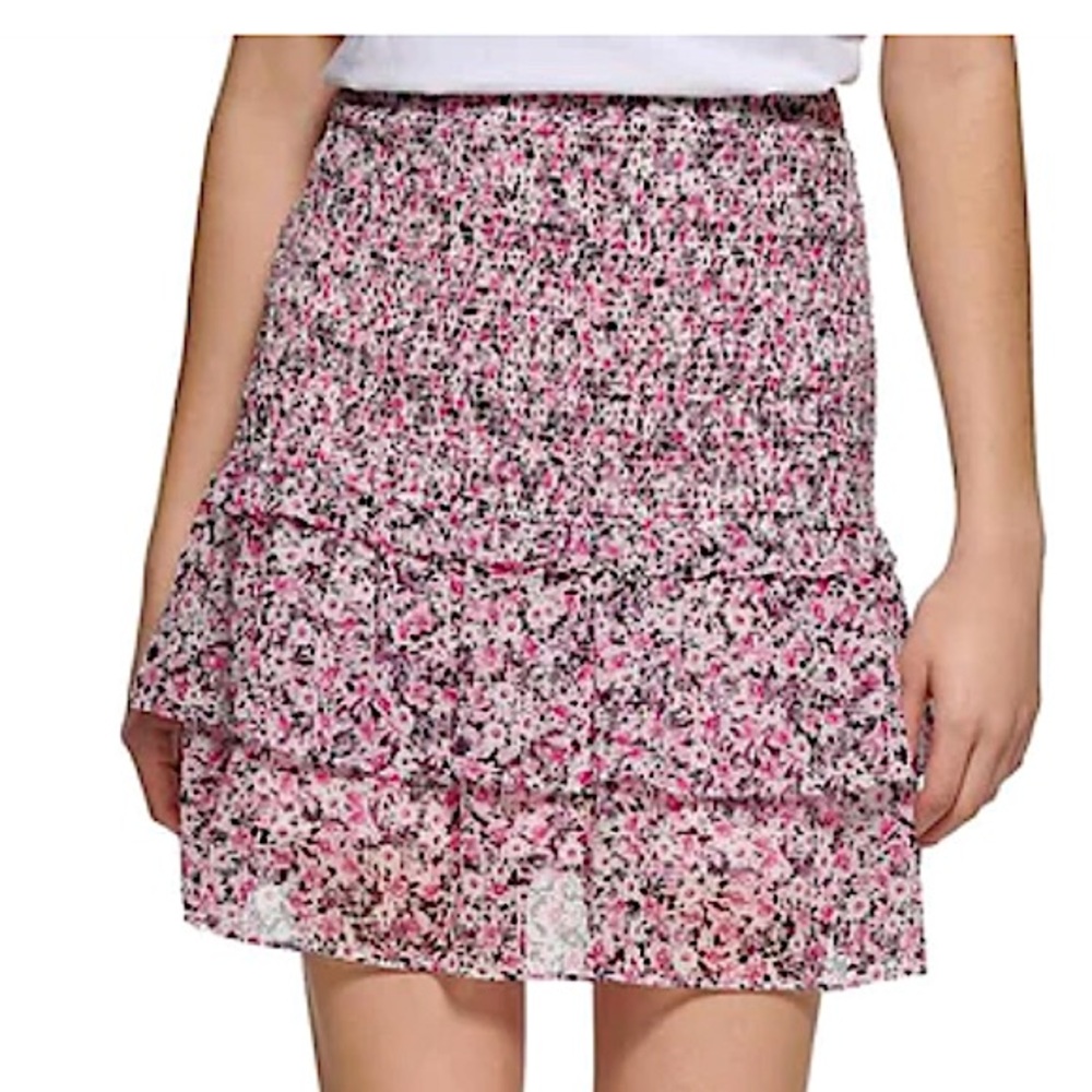 Karl Lagerfeld Paris-Woman’s Spring/Summer Chiffon Smocked Skirt Multi-Sizes NWT